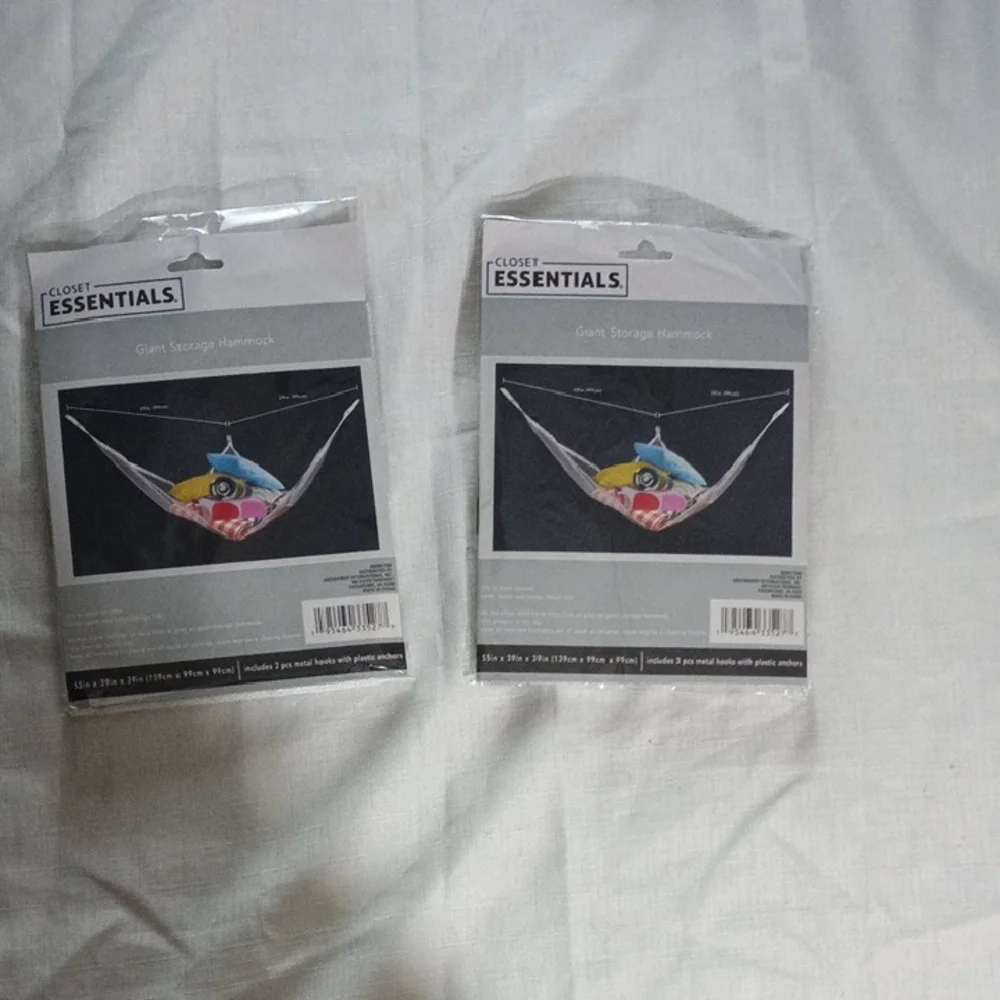 2 giant Closet Essential 55 inches x 39 inches Storage Hammocks